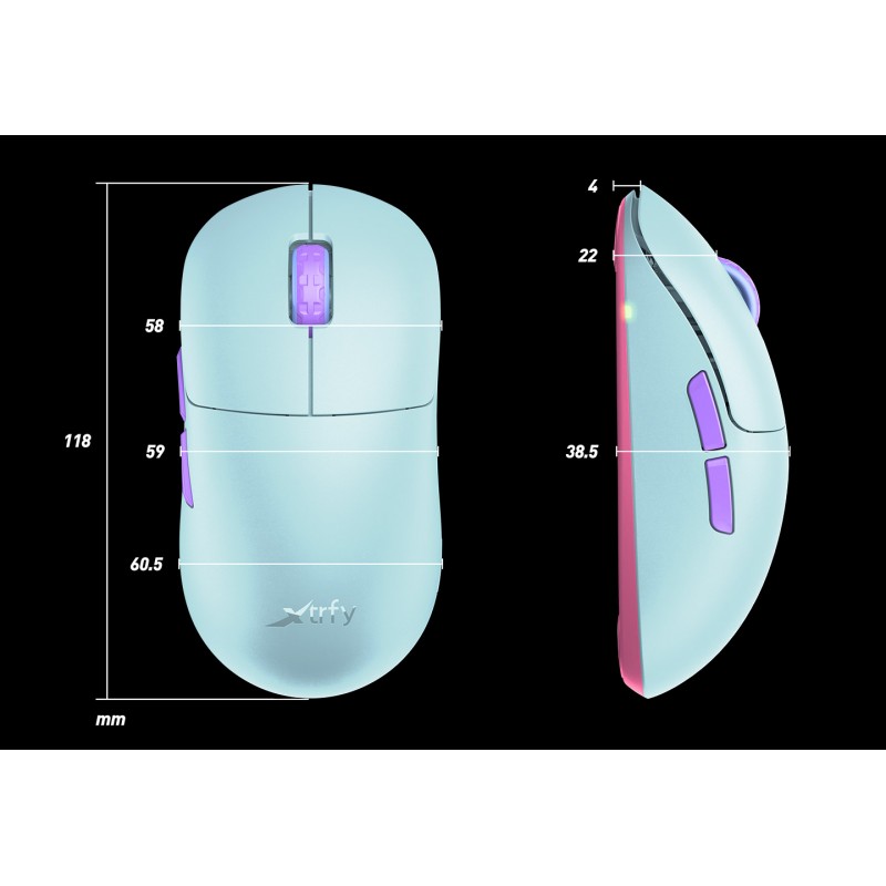 Cherry Xtrfy Миша M8 WIRELESS Frosty Mint