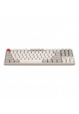 Keychron Клавіатура механічна C1 87Key, Gateron G pro Red, USB-A, EN/UKR, No Led, Сірий