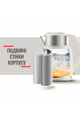 Tefal Електрочайник Thermo Protect XL, 1.9л, пластик, нержавіюча сталь, бежевий