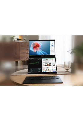 ASUS Ноутбук Zenbook Duo UX8406MA-PZ044W 14" 3K OLED, Intel Ultra 7 155H, 16GB, F1TB, UMA, Win11, Сірий
