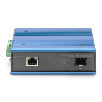 Digitus Медіаконвертор Industrial Gigabit PoE+ PSE, RJ45, SFP