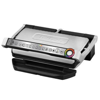 Tefal Гриль прижимний OptiGrill+ XL 2000Вт, темп. режимів-4, з`ємні пластини, метал