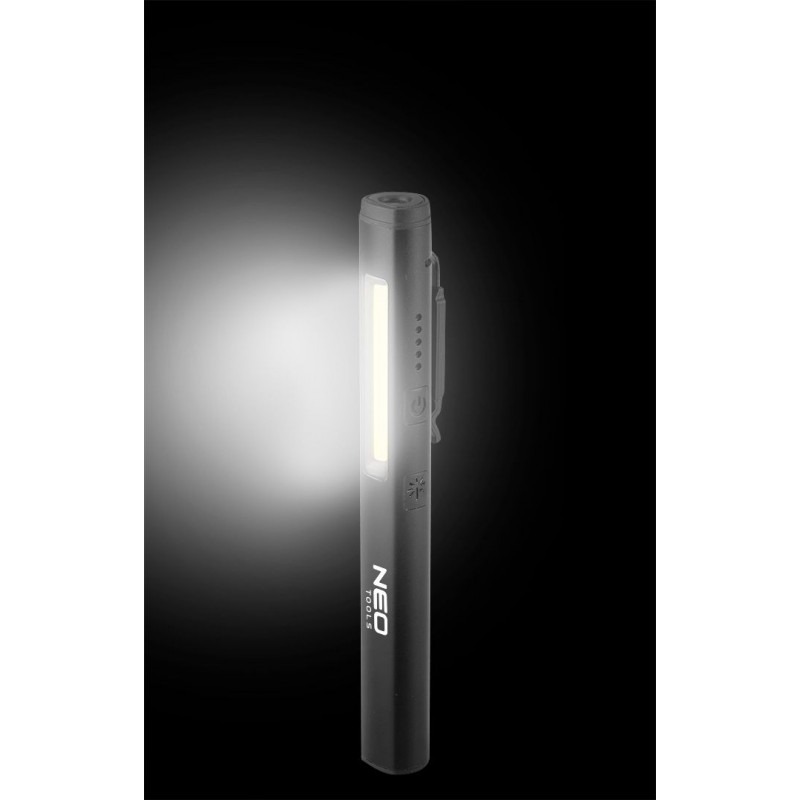 Neo Tools Ліхтар інспекційний акумуляторний 4в1, 800мАг, 450лм, 5+3Вт, лазер, УФ лампа 365нм, IP20