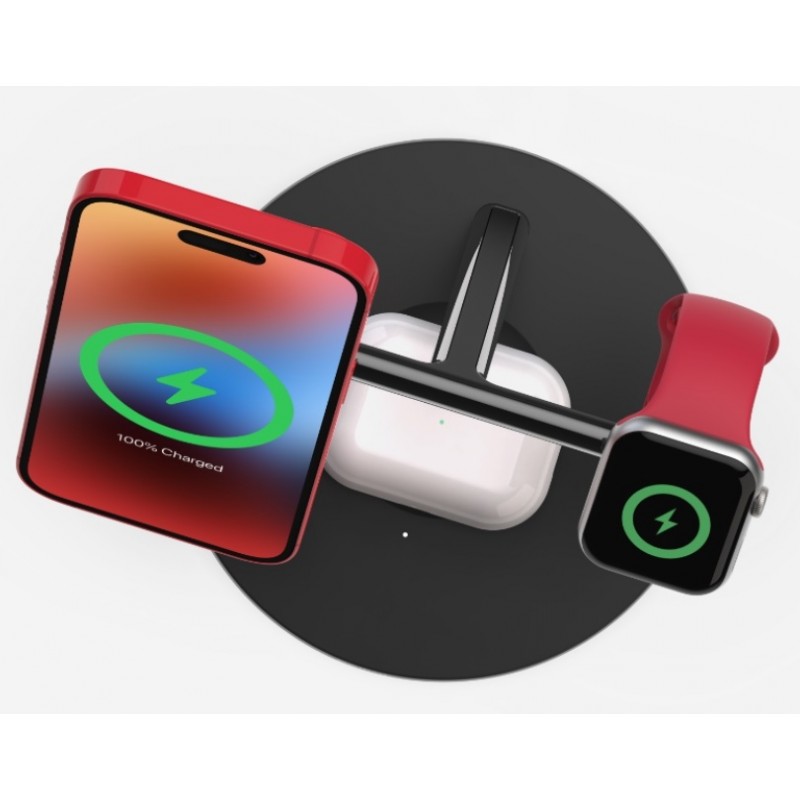 Belkin Зарядний пристрій бездротовий 3в1 MagSafe iPhone/Watch/AirPods, білий