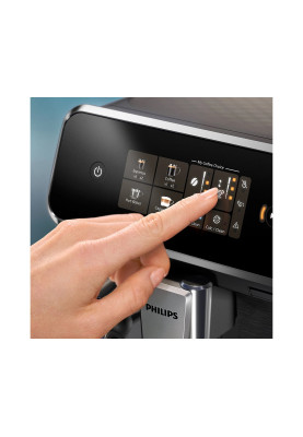 Philips Кавомашина Series 2300 LatteGo, 1.8л, зерно+мелена, автомат.капуч, дисплей, авторецептів -4, чорний