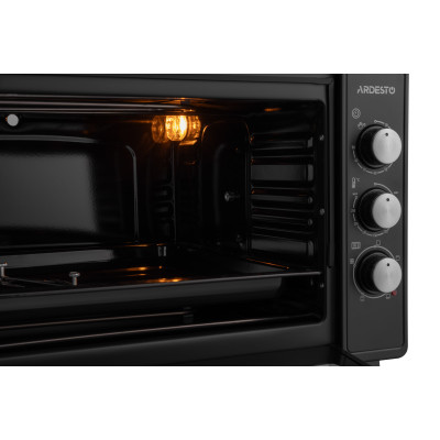 ARDESTO Електропіч 1700Вт, 48л, хром.тени, таймер, підсвічув., вертел, чорний