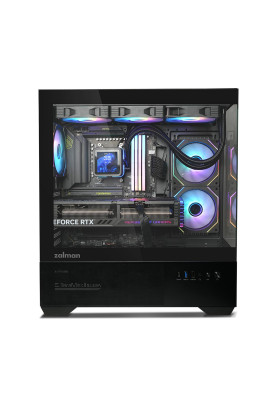 Zalman Корпус Chronix без БР, 1xUSB3.0, 1xUSB2.0, 1x Type C, 2x120мм ARGB Reverse, 1x120мм ARGB, VGA 410мм, LCS ready, TG Side/Front Panel, ATX, чорний