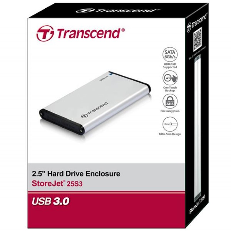 Transcend Корпус для 2.5" HDD/SSD Aluminum