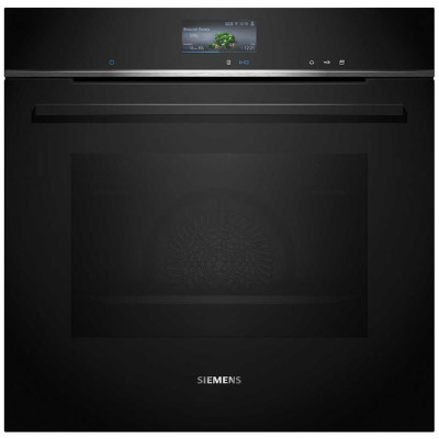 Siemens Духовий шафа електричний, 71л, A+, пара, дисплей, конвекція, чорний