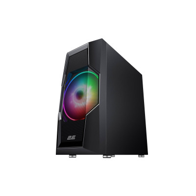 2E Gaming Корпус Turbo G2057B без БЖ 2xUSB3.0, 1xUSB2.0, 1x200мм, ARGB, 3x120мм ARGB, VGA 345мм, LCS ready, HUB, TG Side Panel, ATX, чорний