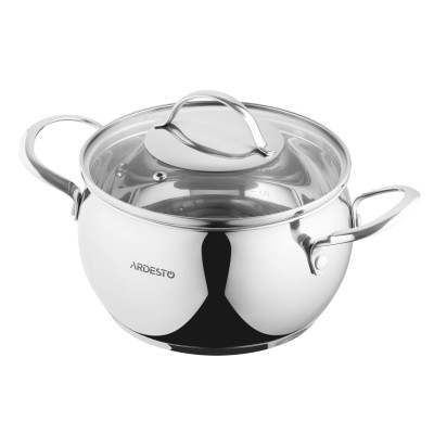 ARDESTO Каструля Gemini, скляна кришка, 3.0 л, нержавіюча сталь