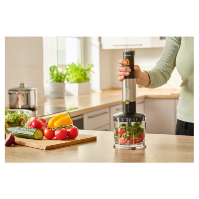 Sencor Блендер заглибний, 1200Вт, 5в1, чаша-800мл, вспінювач молока, чорний Sencor Блендер заглибний, 1200Вт, 5в1, чаша-800мл, вспінювач молока, чорний