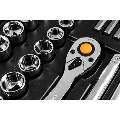 Neo Tools Набір інструментів, 233шт, 1/2", 1/4", 3/8", CrV, кейс Neo Tools Набір інструментів, 233шт, 1/2", 1/4", 3/8", CrV, кейс