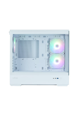 Zalman Корпус P30 White V2, без БР, 1xUSB3.0, 1хUSB Type-C, 3x120мм ARGB, TG Front/Side Panel, mATX, білий