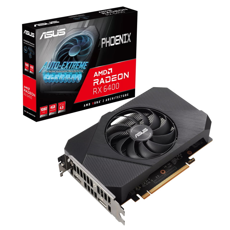 ASUS Вiдеокарта Radeon RX 6400 4GB GDDR6 PH PH-RX6400-4G