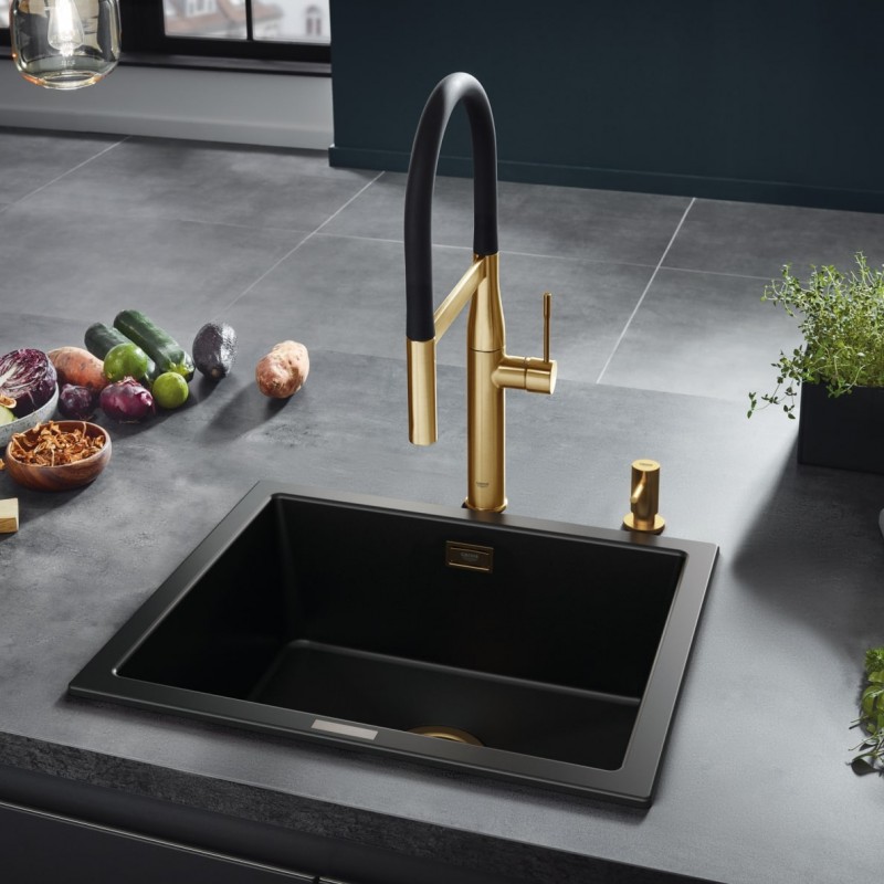 Grohe Змішувач для кухні Essence, довж.виливу - 240мм, поворотний/гнучкий, 1важіль, прохолодний схід сонця