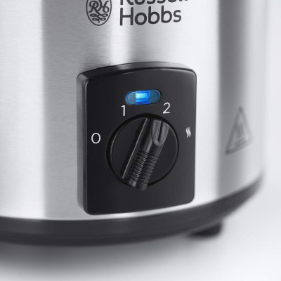 Russell Hobbs Повільноварка Compact Home, 145Вт, чаша-2л, механічне керування, знімна кришка, нерж. сталь, сірий Russell Hobbs Повільноварка Compact Home, 145Вт, чаша-2л, механічне керування, знімна кришка, нерж. сталь, сірий