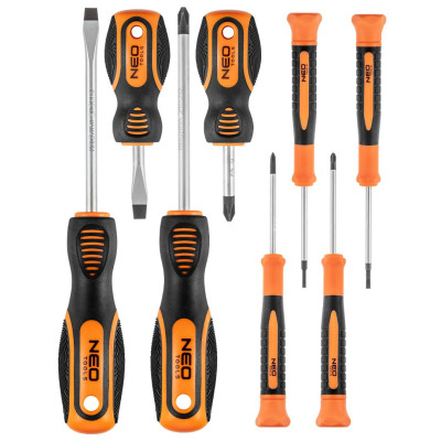 Neo Tools Набір викрутки 8шт, SL,PH, сталь CrV