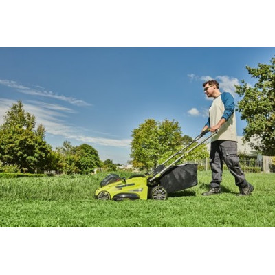 Ryobi Газонокосарка RLM36X46H50PG, дека 46см, 36В, акумуляторна з функцією Power-Assist, АКБ 1х5.0Ач.