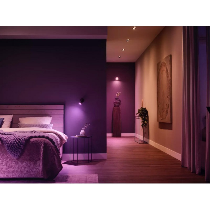 Philips Hue Лампа розумна GU10, 5.7W(50Вт), 2000K-6500K, RGB, ZigBee, Bluetooth, димування, 2шт