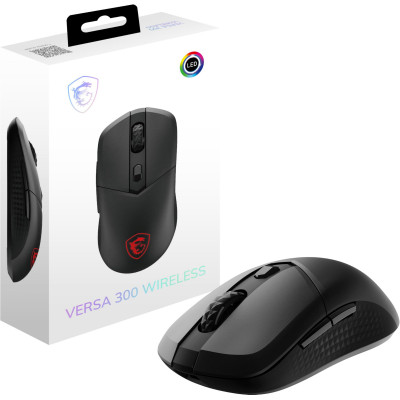 MSI Миша VERSA 300 W, WIRELESS, RGB, WL, чорний