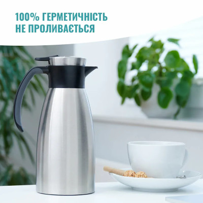 Tefal Термоглічик Tefal Soft Grip, 1.5л, нежавіюча сталь, пластик, чорний Tefal Термоглічик Tefal Soft Grip, 1.5л, нежавіюча сталь, пластик, чорний