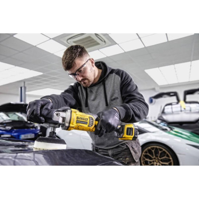 DeWALT Шліфмашина полірувальна акумуляторна DeWALT 18В 180мм 800-2200об/хв 1.9кг без АКБ та ЗП