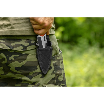 Neo Tools Ніж тактичний Full Tang, 200мм, лезо 90мм, рукоятка з алюмінію, кремінь, чохол Neo Tools Ніж тактичний Full Tang, 200мм, лезо 90мм, рукоятка з алюмінію, кремінь, чохол