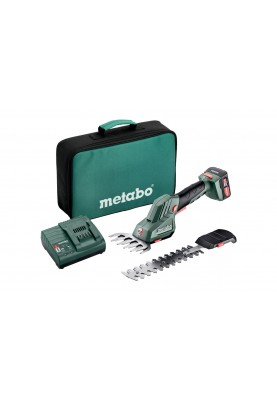 Metabo Ножиці для трави акумуляторні POWERMAXX SGS 12 Q, Li-Power 18В 1*2.0Аг, лезо 11.5 см, + насадка для кустів 20см, 0.8кг
