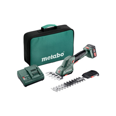 Metabo Ножиці для трави акумуляторні POWERMAXX SGS 12 Q, Li-Power 18В 1*2.0Аг, лезо 11.5 см, + насадка для кустів 20см, 0.8кг