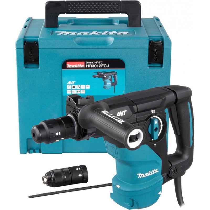 Makita Перфоратор HR3012FCJ 1050 Вт, SDS-Plus, 3.9Дж, 4 режима, 4.7 кг