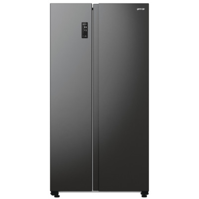 Gorenje Холодильник SBS 179х67х92см, 2 двері, 356 (191) л, А ++, NF +, Інв., Зона св-ті, Зовн. Диспл, чорний