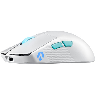 ASUS Миша ROG Harpe Ace Aim Lab Edition, RGB, USB-A/WL/BT, білий