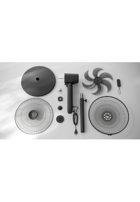 Philips Вентилятор підлоговий Series 1001, 45см, 47Вт, пульт ДК, опора кругла, ароматерапія, чорний