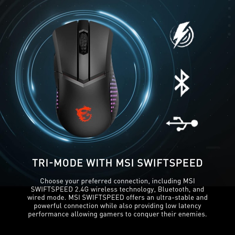 MSI Миша Clutch GM51 LIGHTWEIGHT WIRELESS