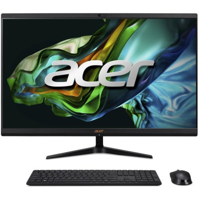 Acer Комп'ютер персональний моноблок Aspire C24-1800 23.8" FHD, Intel i5-12450H, 8GB, F512GB, UMA, WiFi, кл+м, Lin, чорний