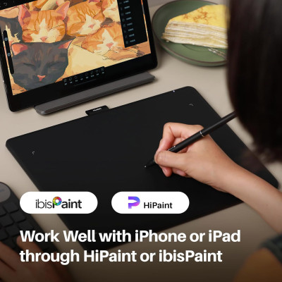 Huion Графічний планшет 10.5"x6.25" Inspiroy Frego M, BT, USB-C, чорний