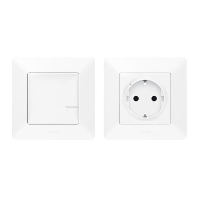 Legrand Набір упр. ел. приладами (smart-розетка + smart-вимикач) (Valena Life with NETATMO)[Білий]