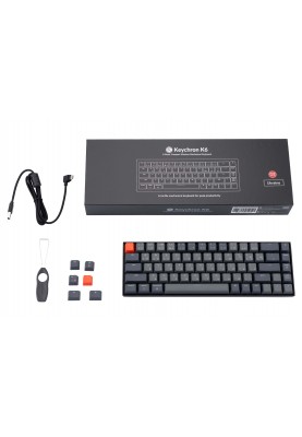 Keychron Клавіатура K6 68 Key Gateron White LED Red