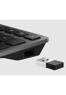 HP Клавіатура мембранна 720 Multi-Device Rechargeable, 109key, WL/BT, EN/UK, чорний