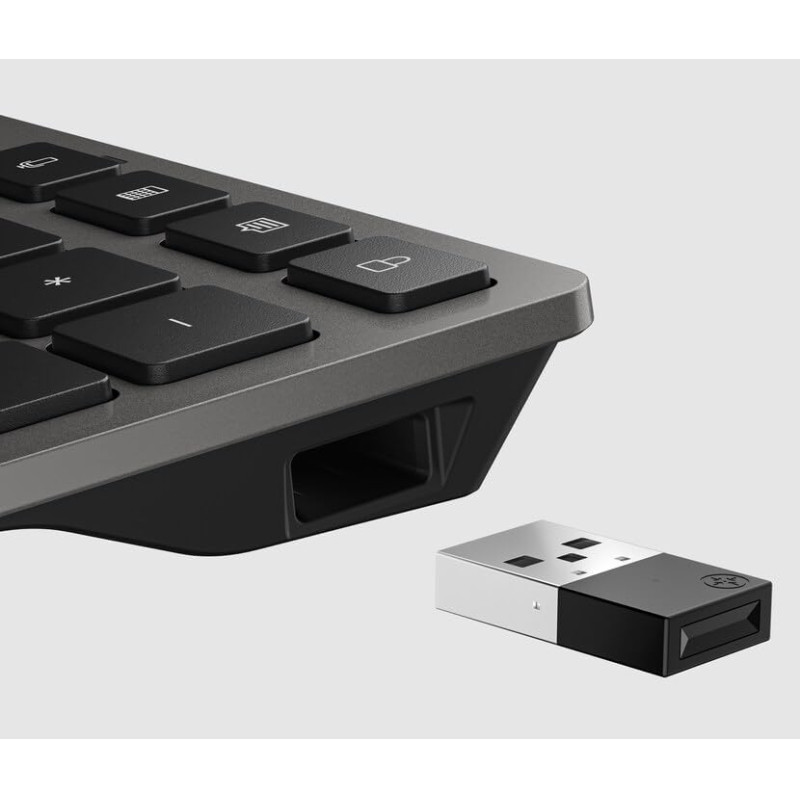 HP Клавіатура мембранна 720 Multi-Device Rechargeable, 109key, WL/BT, EN/UK, чорний