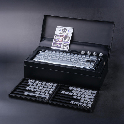 GravaStar Клавіатура магнітна Mercury V60 Pro 60keys, GravaStar Blackcore, USB-A, 8k, RGB, Chrome Silver