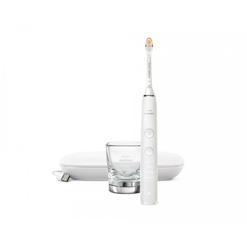 Philips Щітка зубна електр. Sonicare DiamondClean 9000 Series, 62т. колив/хв, насадок-1, футляр, Bluetooth, білий