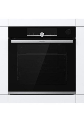Gorenje Духова шафа електрична, 77л, A+, TouchFree, пара, дисплей, Wi-Fi керування, піроліз, готув. на різн рівнях, нерж