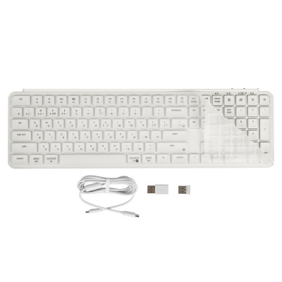 Keychron Клавіатура мембрана B6 Pro, USB/WL/BT, ivory white