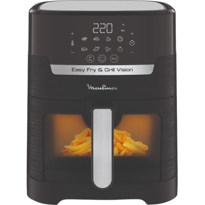 Moulinex Мультипіч Easy Fry&Grill Window, 1550Вт, чаша-4.2л, сенсорне керув., 8 програм, з віконцем, пластик, чорний