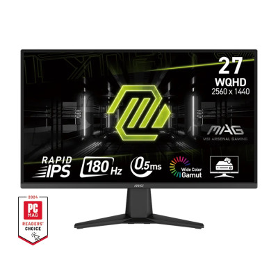 MSI Монітор MSI 27" MAG 275QF 2xHDMI, DP, Audio, IPS, 2560x1440, 180Hz, 0.5ms, sRGB 101%, AdaptiveSync