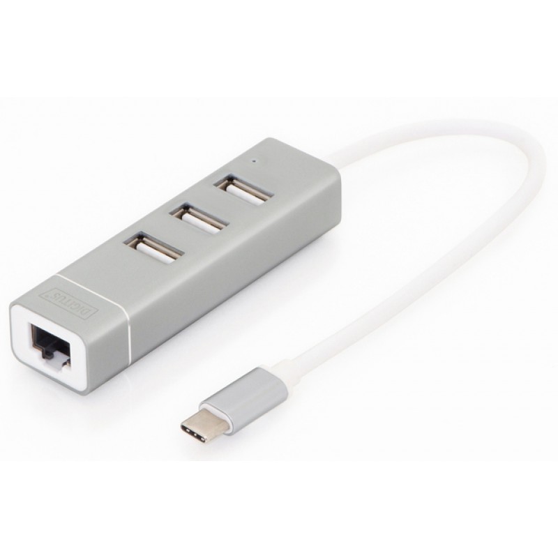 Digitus USB Type-C, 3xUSB+Fast Ethernet