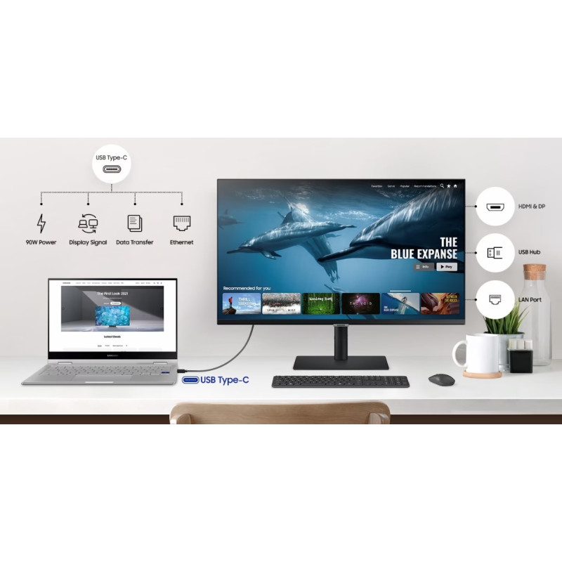 Samsung Монітор 27" S27A600U HDMI, DP, USB, MM, IPS, 2560x1440, 75Hz