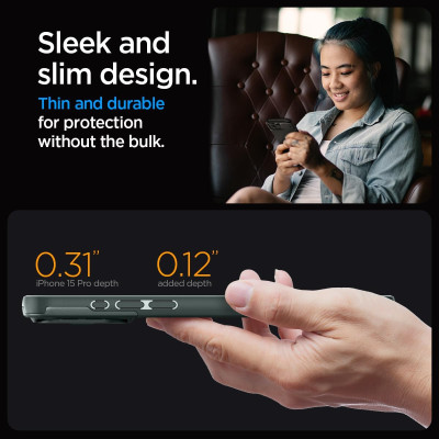 Spigen Чохол для Apple iPhone 15 Pro Optik Armor MagFit Abyss, Green